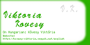 viktoria kovesy business card