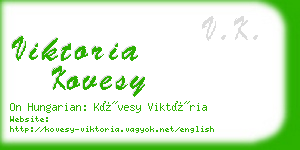 viktoria kovesy business card